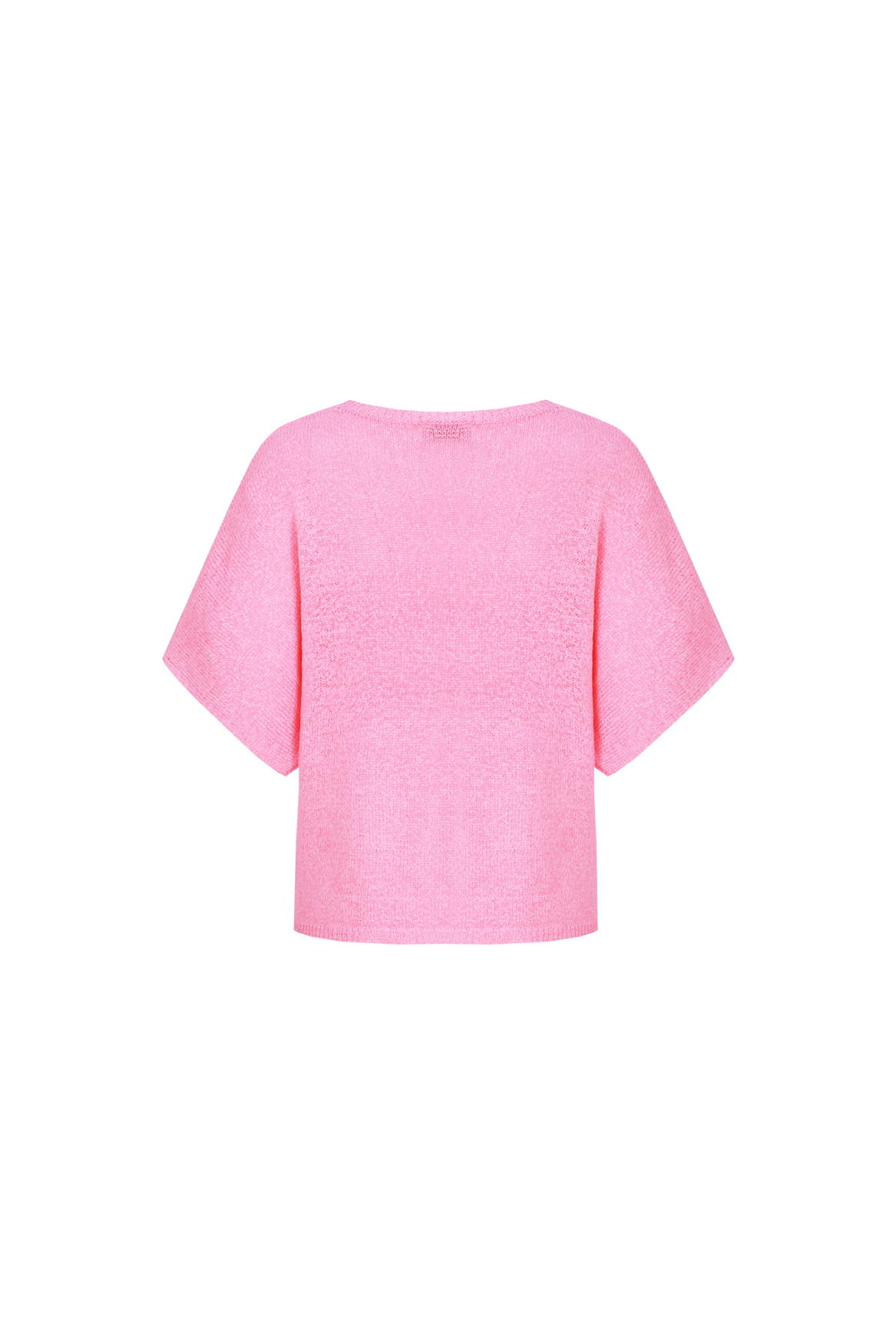 Fluresk roze shirt gebreid model Niala knitting top lip gloss