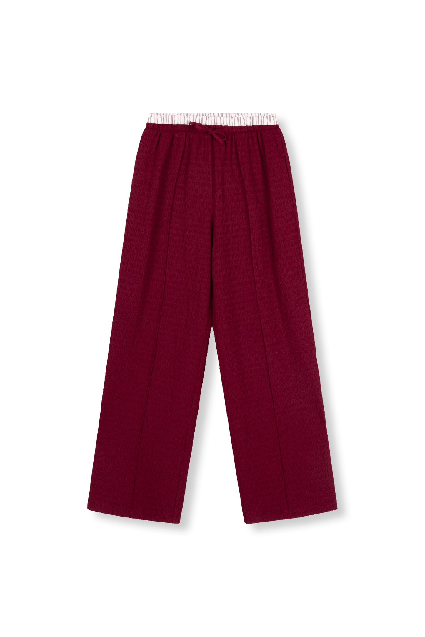 Refined Department rode broek met structuur
