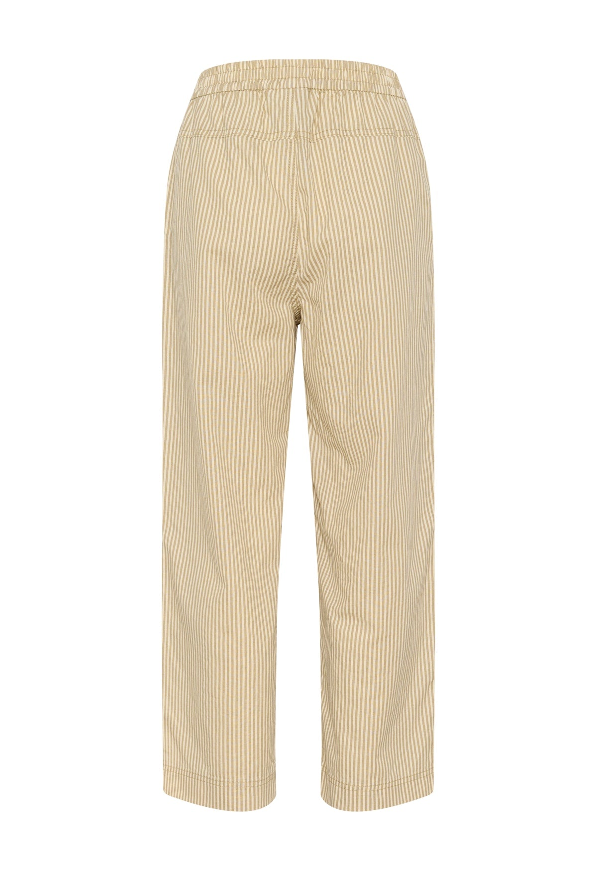 Kaffe broek gestreept beige wit model KAnaya striped culotte pants