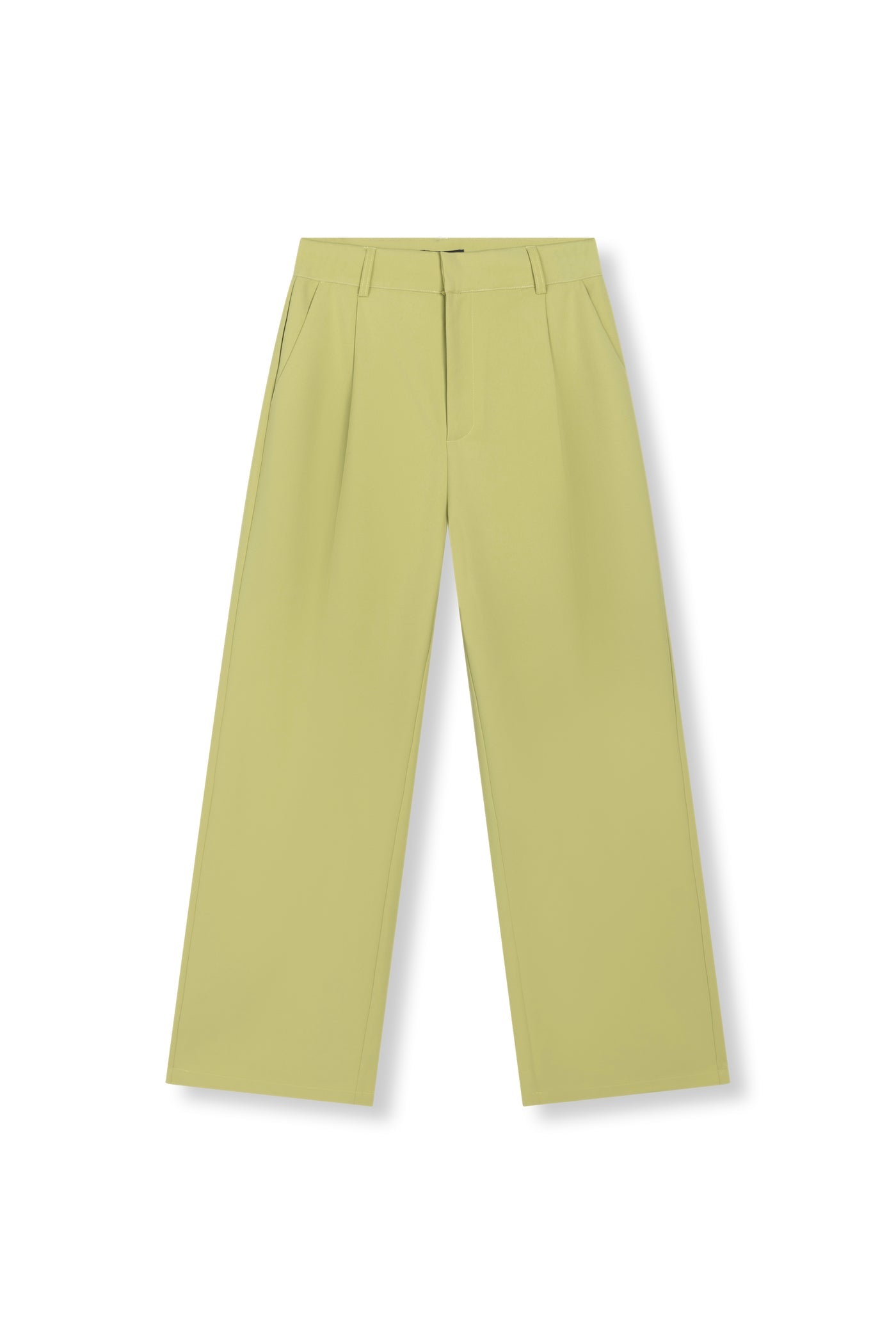 Refined Department pantalon groen bandplooi model Puck panta matcha broek 