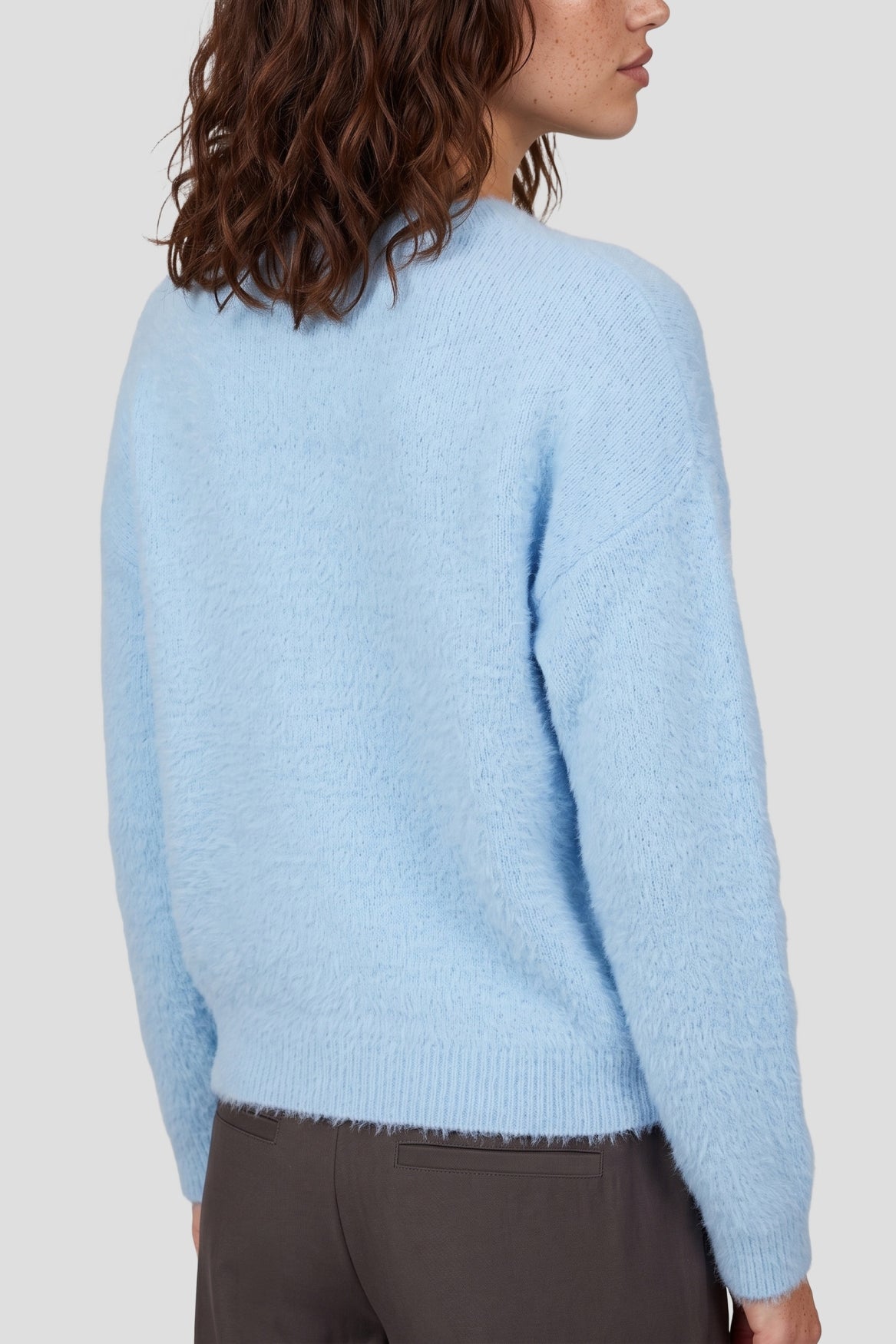 Fluresk trui licht blauw fluffy model Islene knit sweater cloud blue 