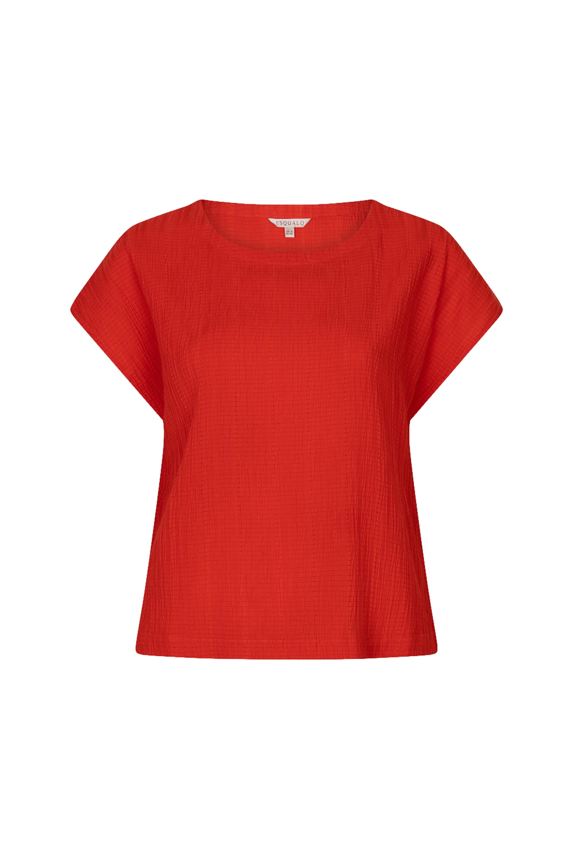 Esqualo blouse rood model Top Fancy Crinkle Red HS26.10234