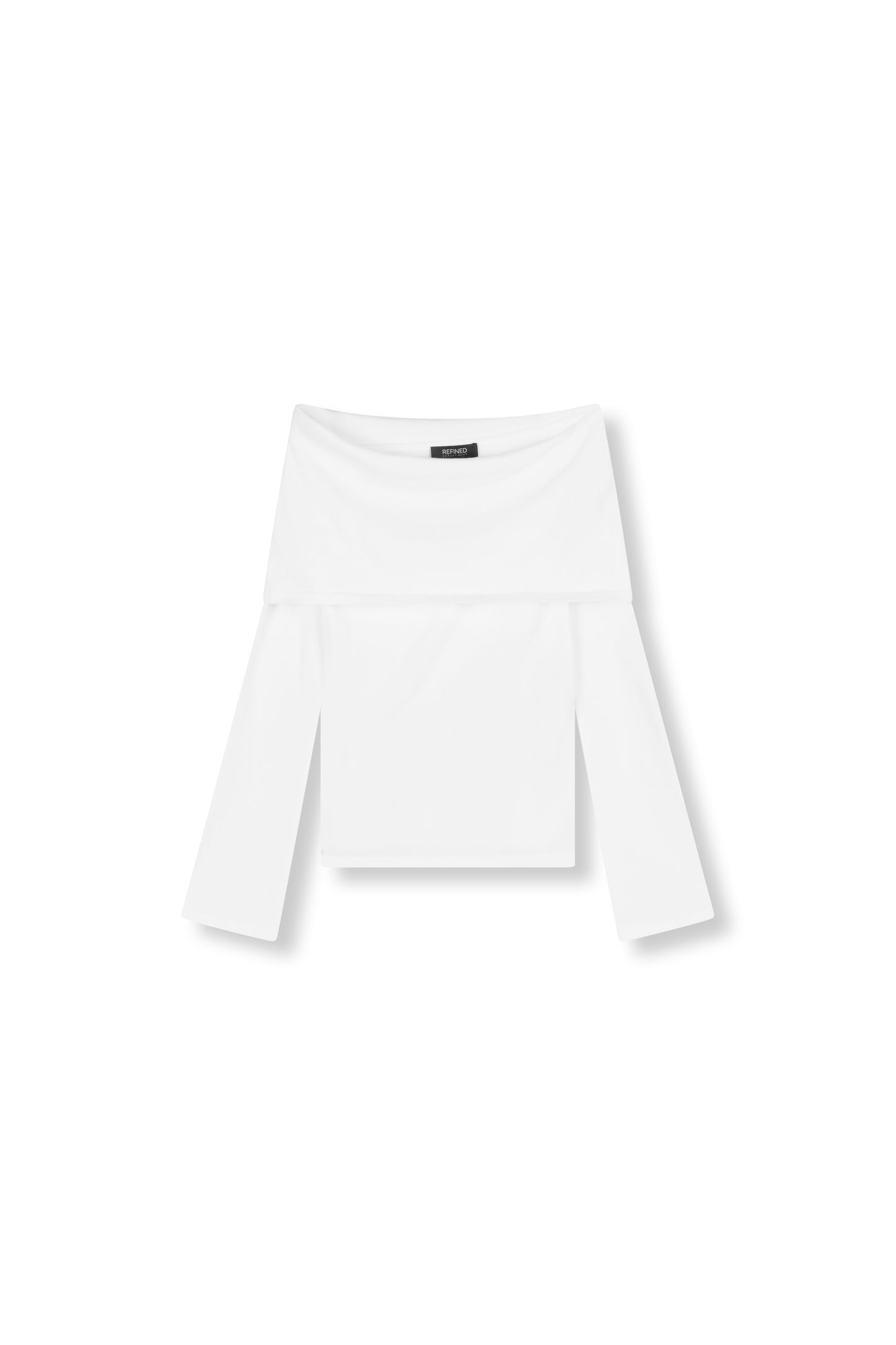 Refined Department offshoulder witte longsleeve model Stefania