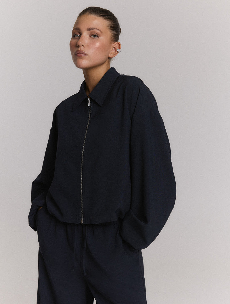 Refined Department jasje donker blauw model Navy ladies woven long sleeve bomber DENI
R2609459010