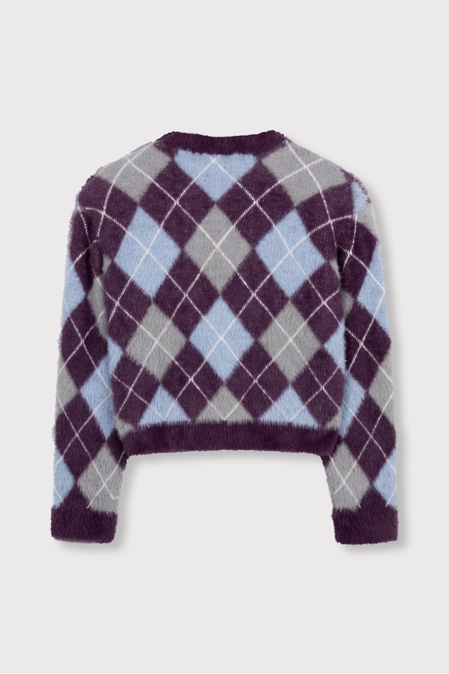 Refined Department vest aubergine argyle print model ladies knitted check cardigan NOMI
R2609429118