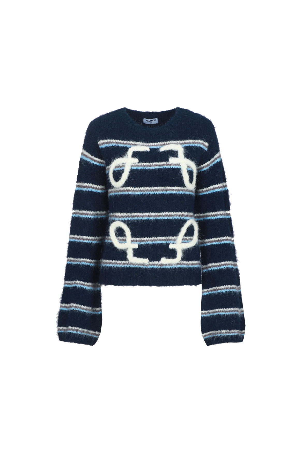 Fluresk trui blauw model Mitzy knit top navy blue 