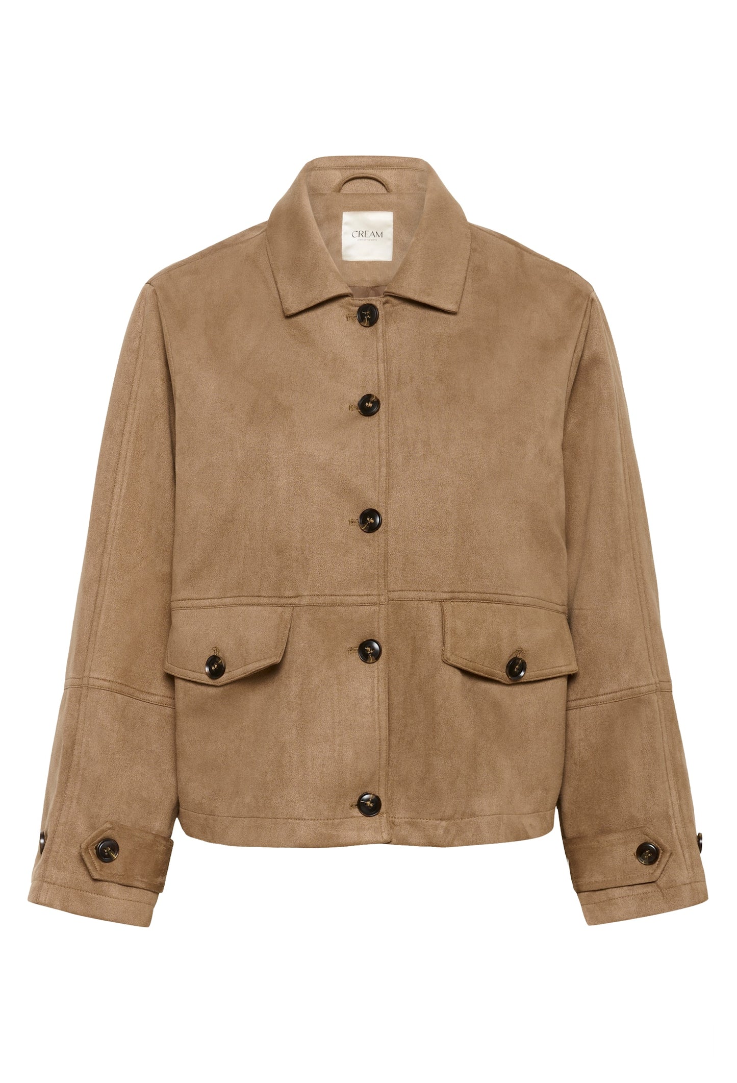 Cream suède look jasje camel model CRCala Casual jacket