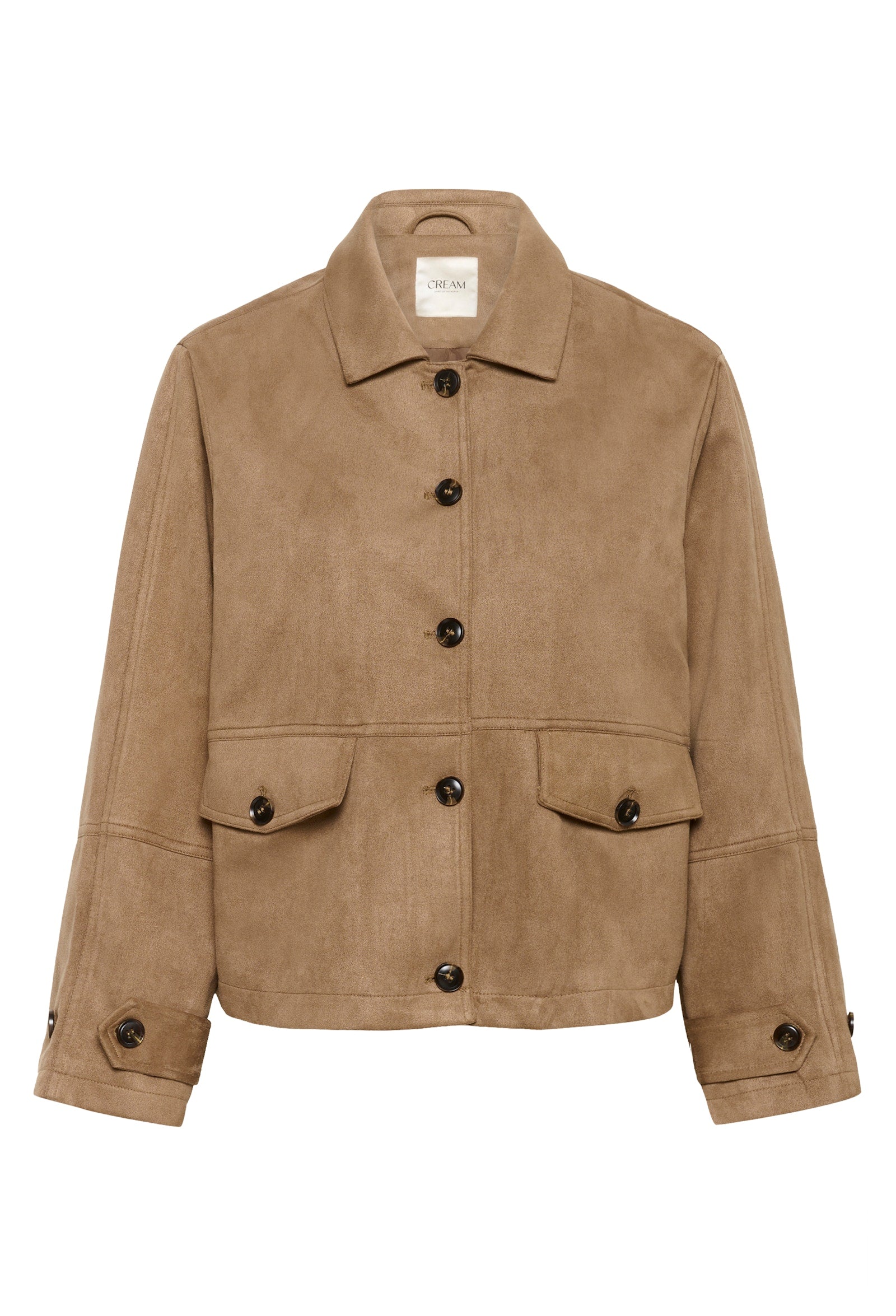 Cream suède look jasje camel model CRCala Casual jacket