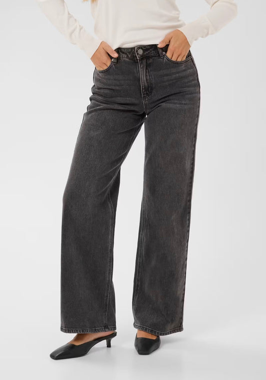 Kaffe jeans grijs lengte 30 KAmeadow Straight grey vintage wash