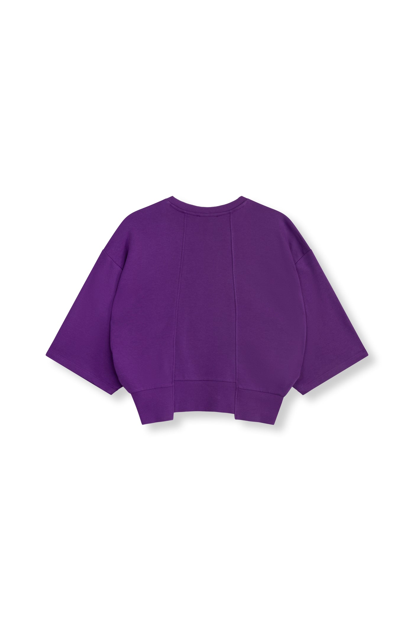 Refined Department sweater driekwart mouw paars oversized model Romee sweater purple