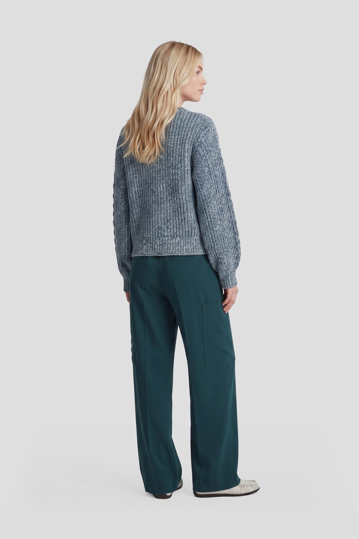 Fluresk broek petrol cargo blauw groen model Ive Pants Azure green 