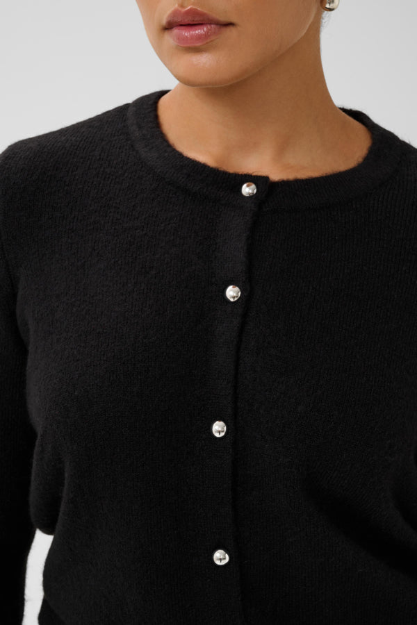 Kaffe Curve zwart vest model KCniela cardigan 