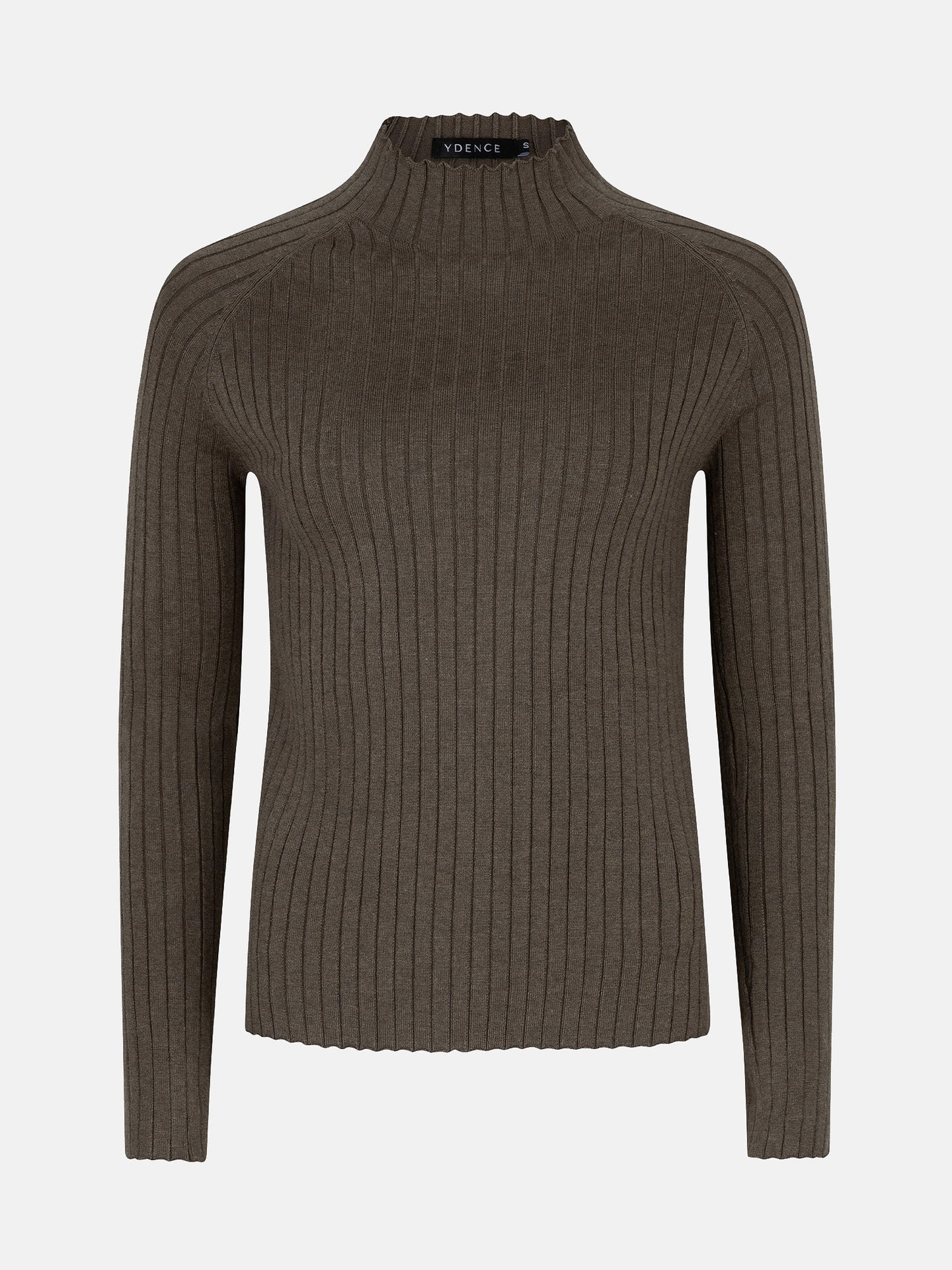 Ydence longsleeve bruin model knitted Top Kit Mud