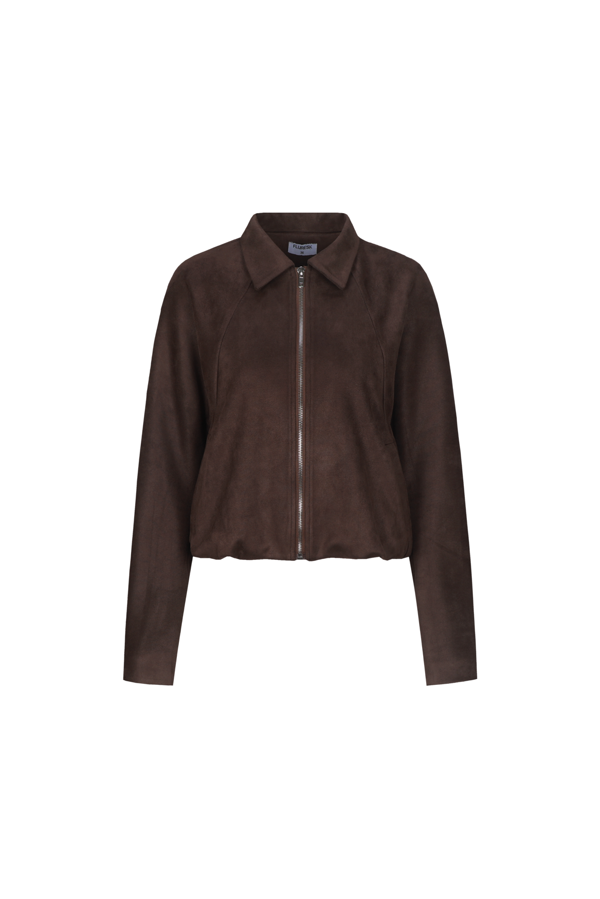 Fluresk suède look jasje bruin model Ginny jacket dark chocolate 