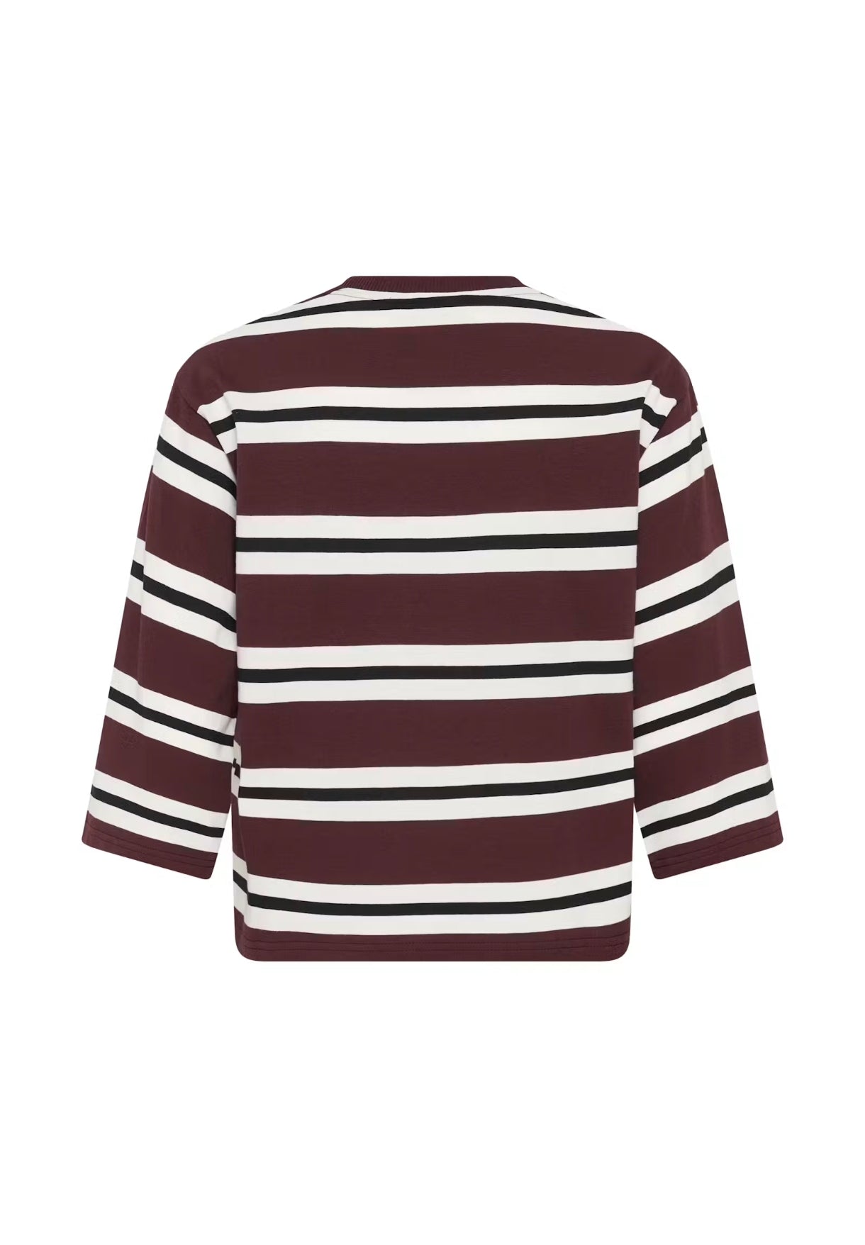 Kaffe longsleeve bordeaux strepen model KAwinny T-shirt fudge 