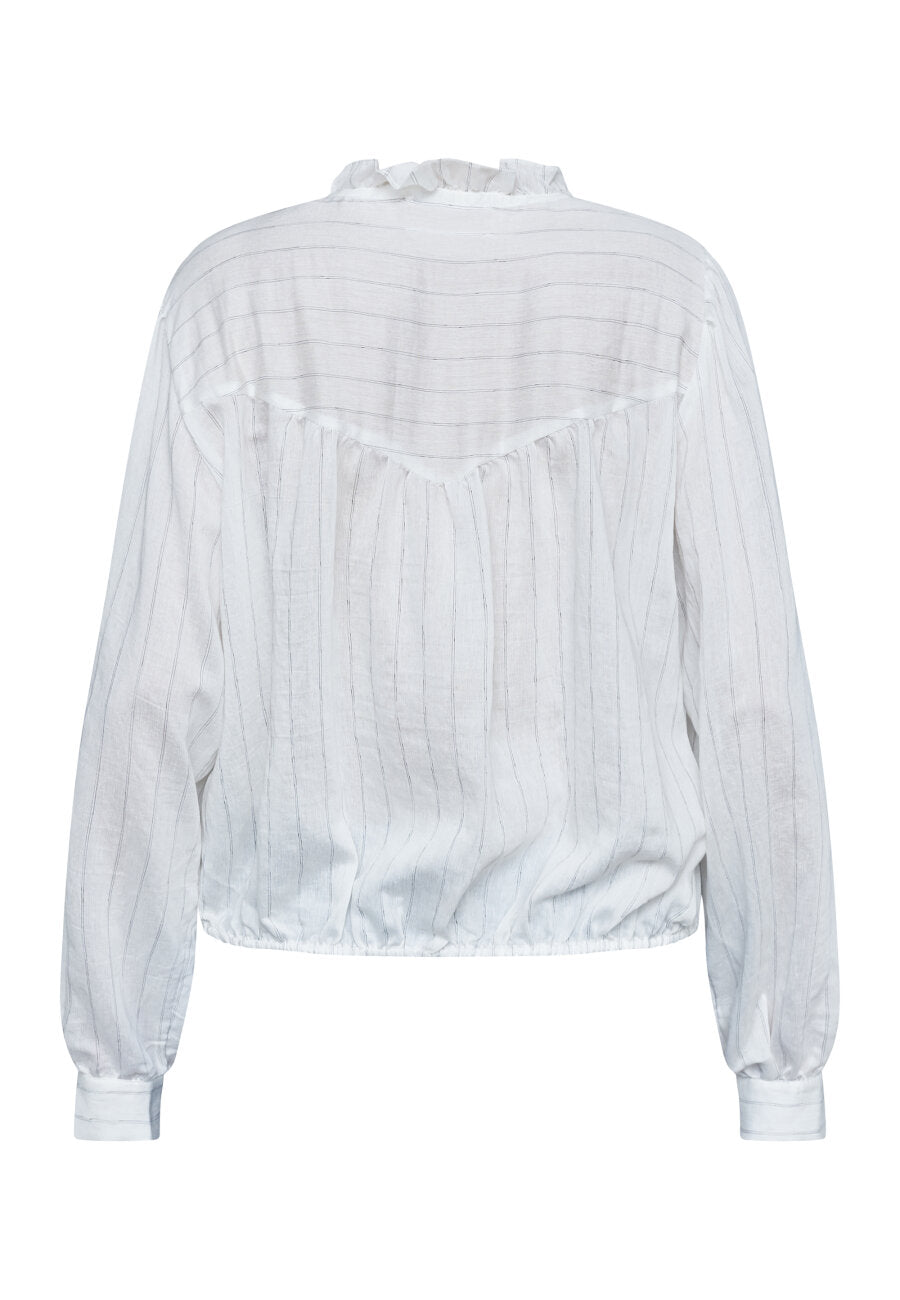 Sisters Point blouse offwhite met strepen model Egga sh bamboo stripe