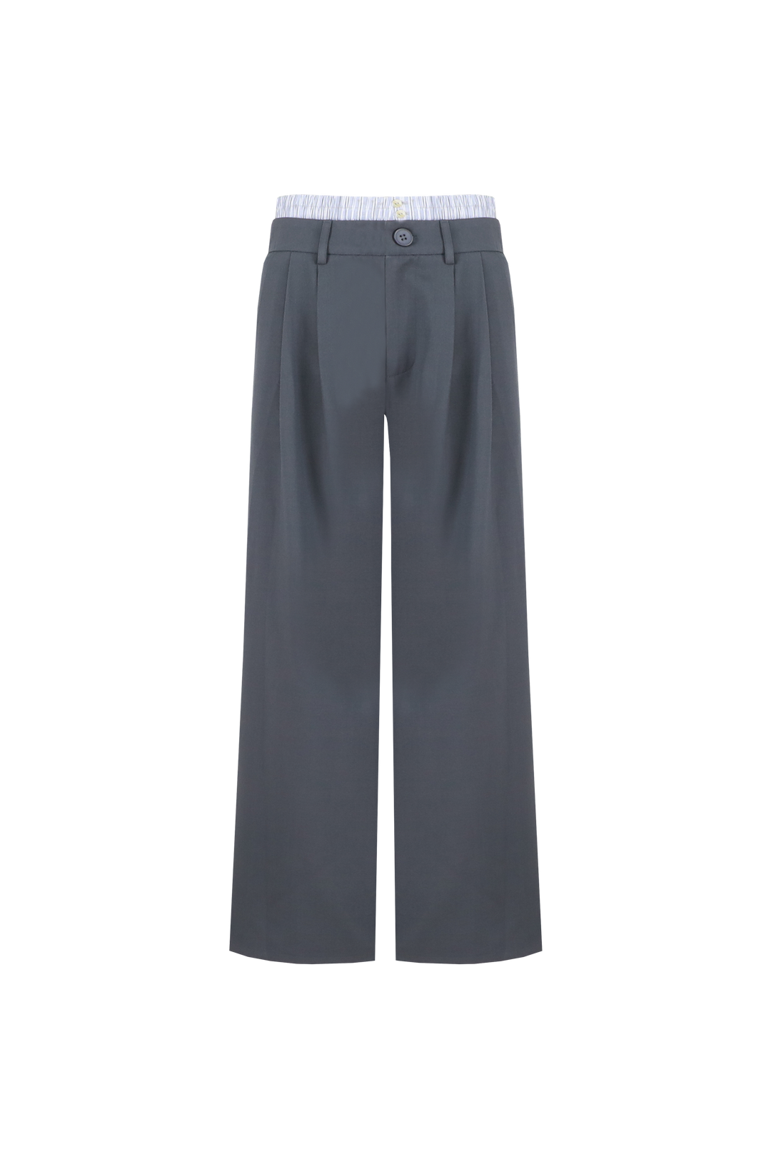 Fluresk pantalon donker grijs bandplooi model Ralina Pants shadow grey