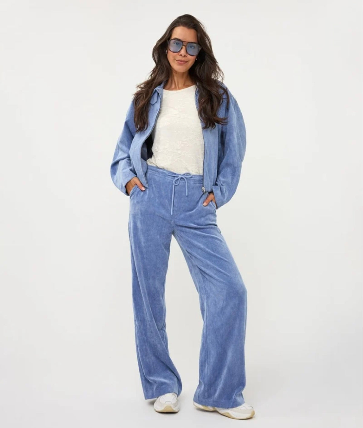 Esqualo blauw bomber rib jasje W26.28706