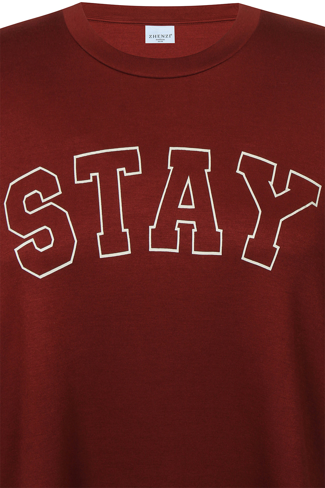 Zhenzi shirt bordeaux rood driekwart mouw model Mya 1519 Pullover Red