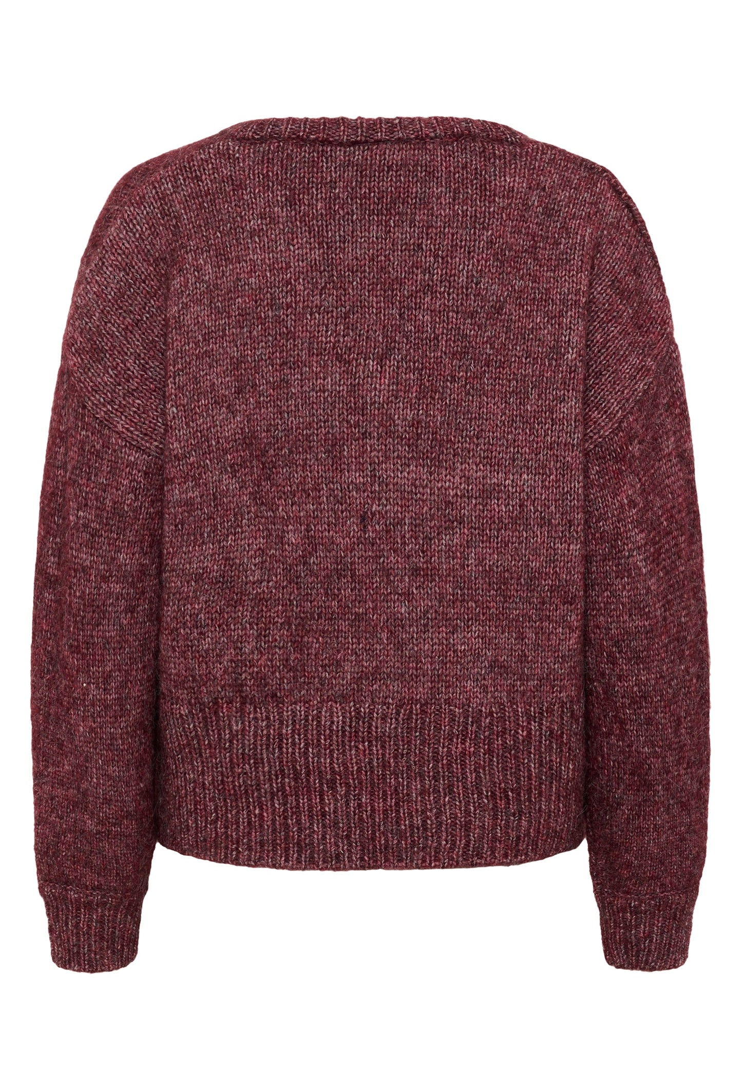 Kaffe trui bordeaux rood model KAtrina pullover Windsor Wine Melange
