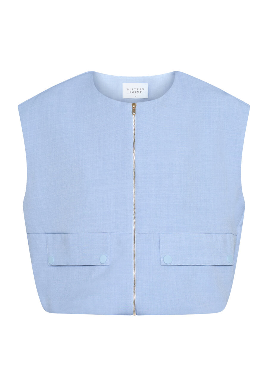Sisters Point licht blauw gilet model Garwin vest skyway