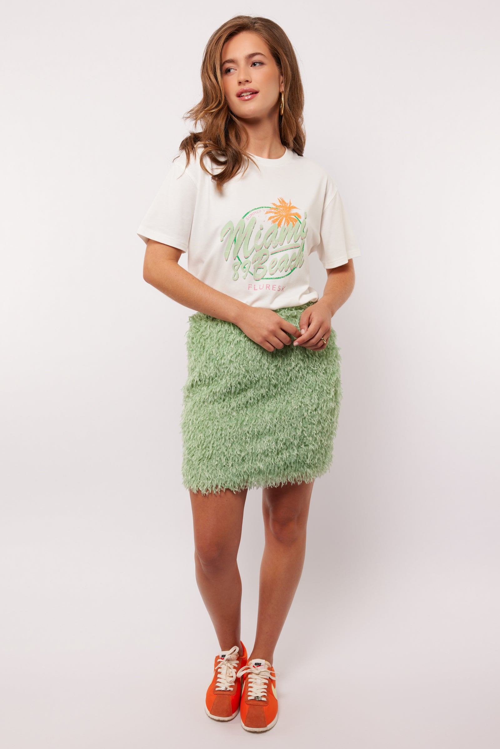 Fluresk rok fluffy mint model Arianne skirt edge water green 25ZFBF02