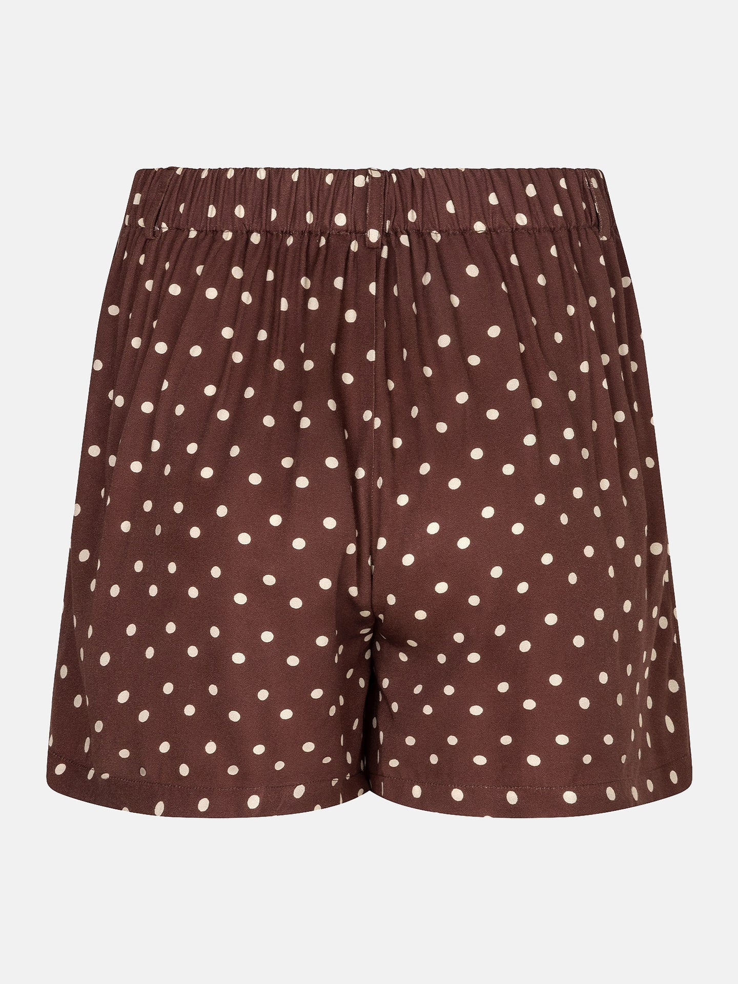 Ydence korte broek bruin met offwhite stip polkadot model Short Adeline Brown