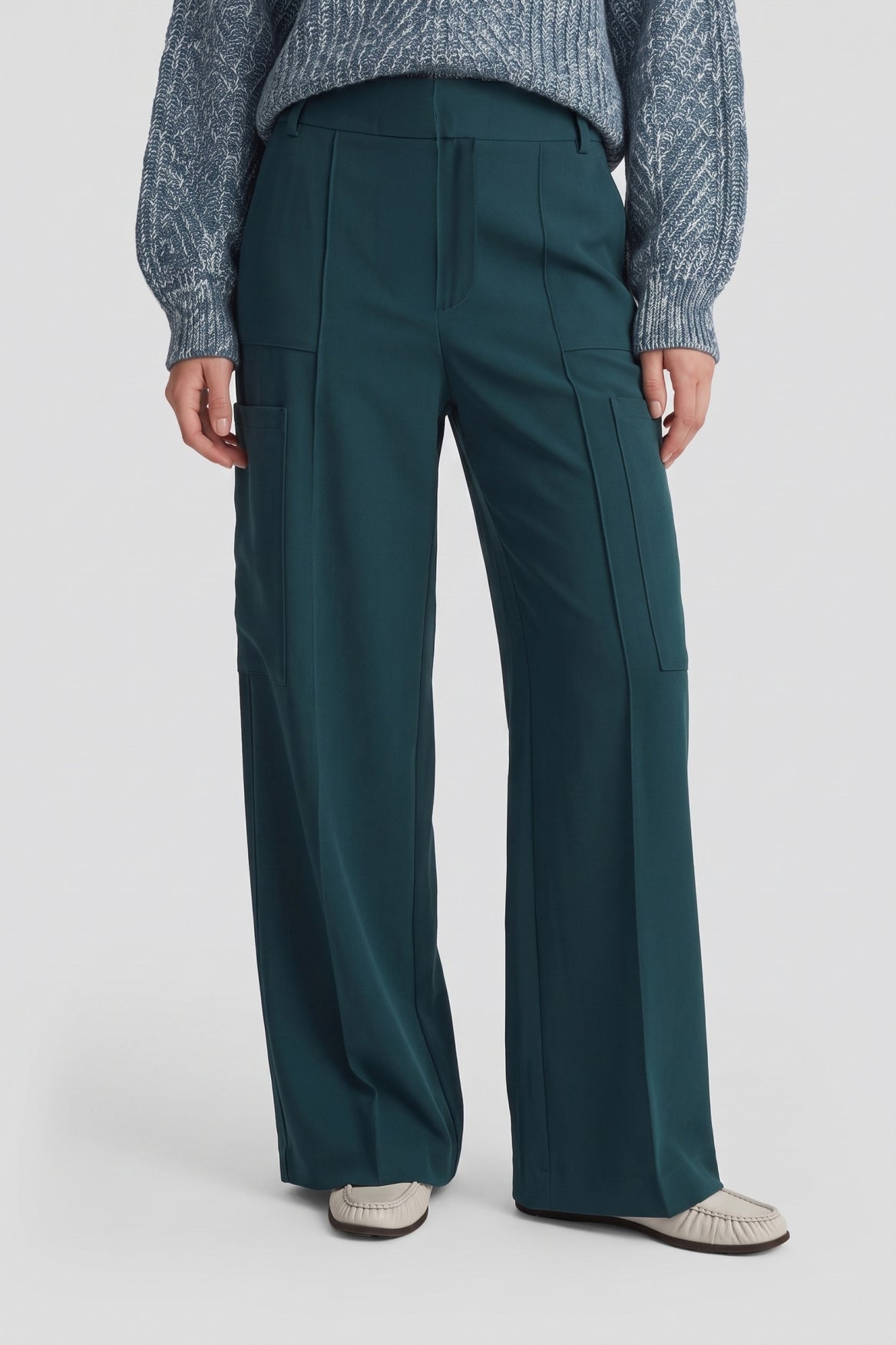 Fluresk broek petrol cargo blauw groen model Ive Pants Azure green 