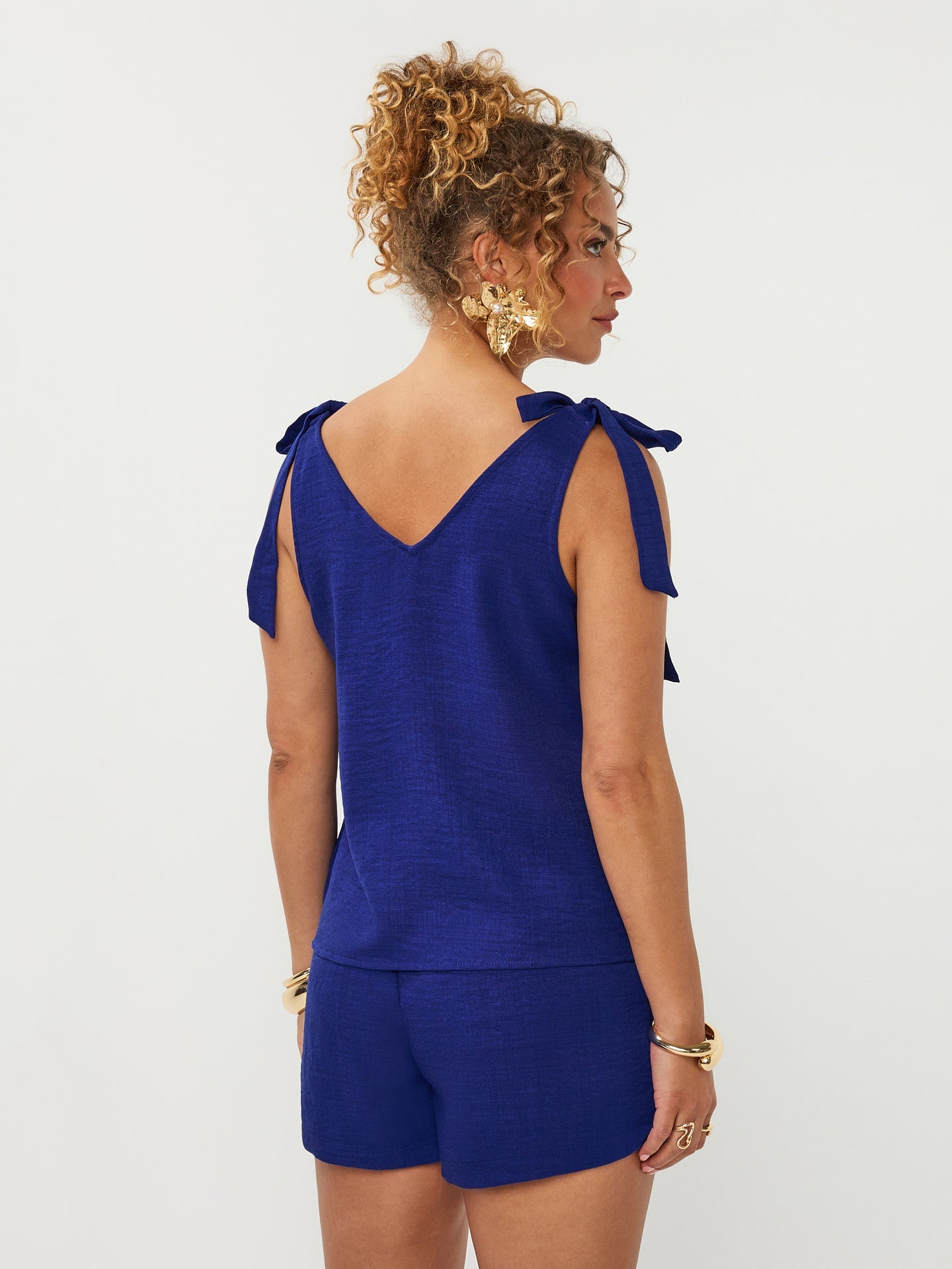 Ydence kobalt top blauw model Kaylin cobalt