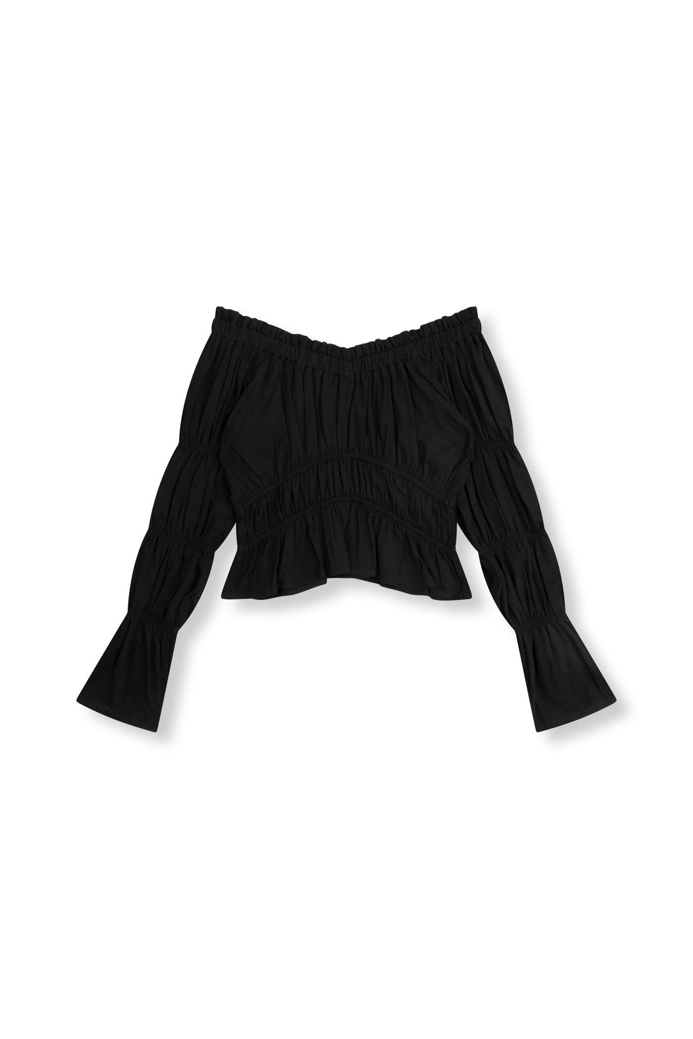 Refined Department zwarte blouse smock model LAANA TOP black