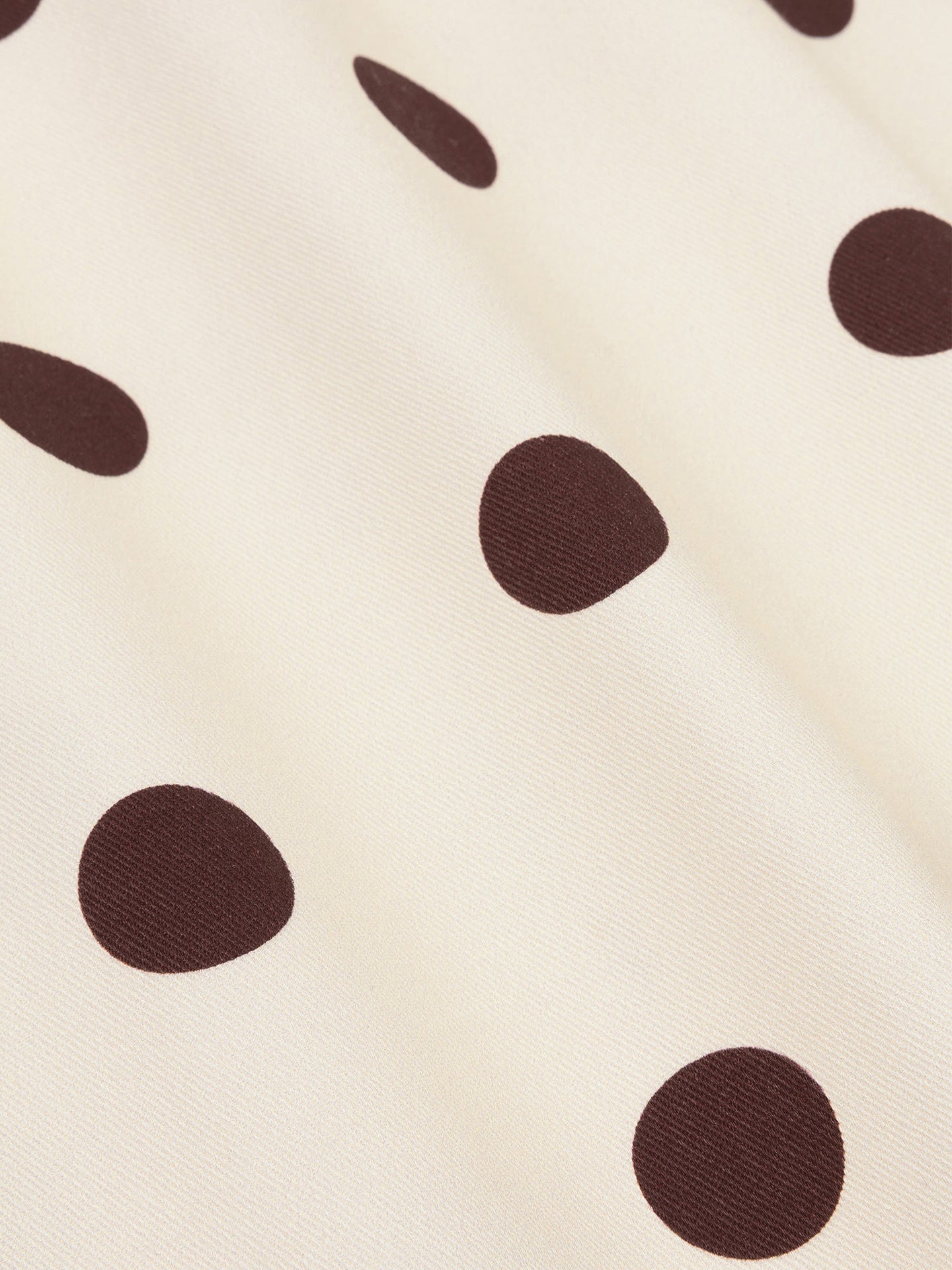 Ydence polka dot broek crème met bruine stippen model Pants Djamilla Ecru