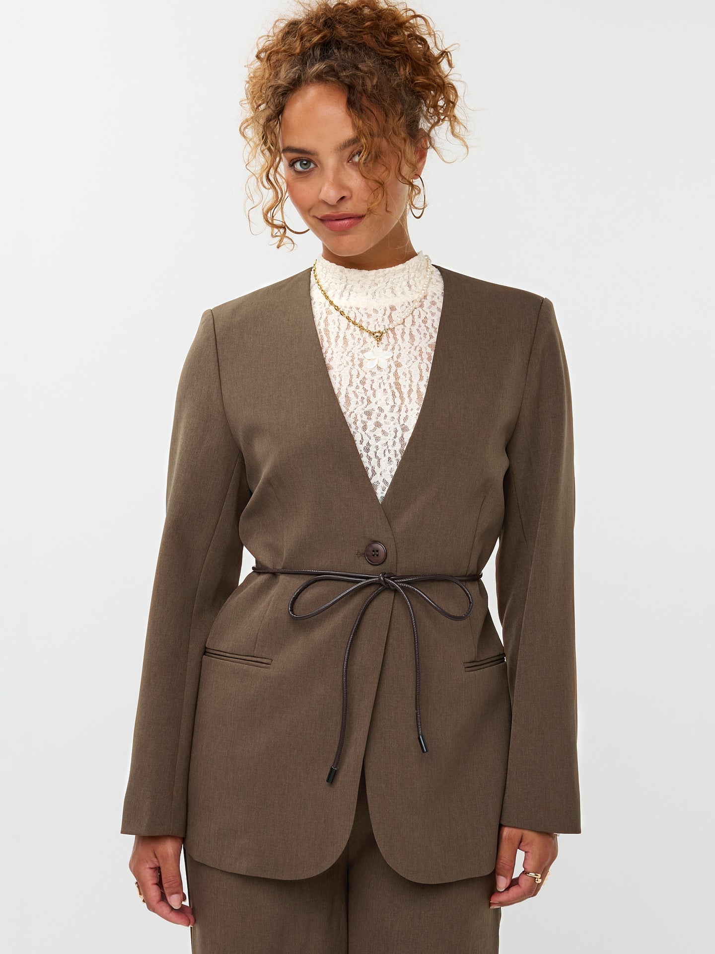 Ydence Blazer Lexie Mud bruin