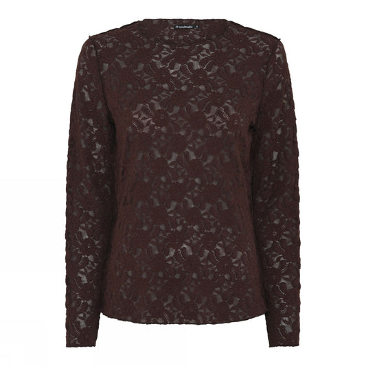Soulmate longsleeve kant bordeaux bruin model Florin Burgundy 