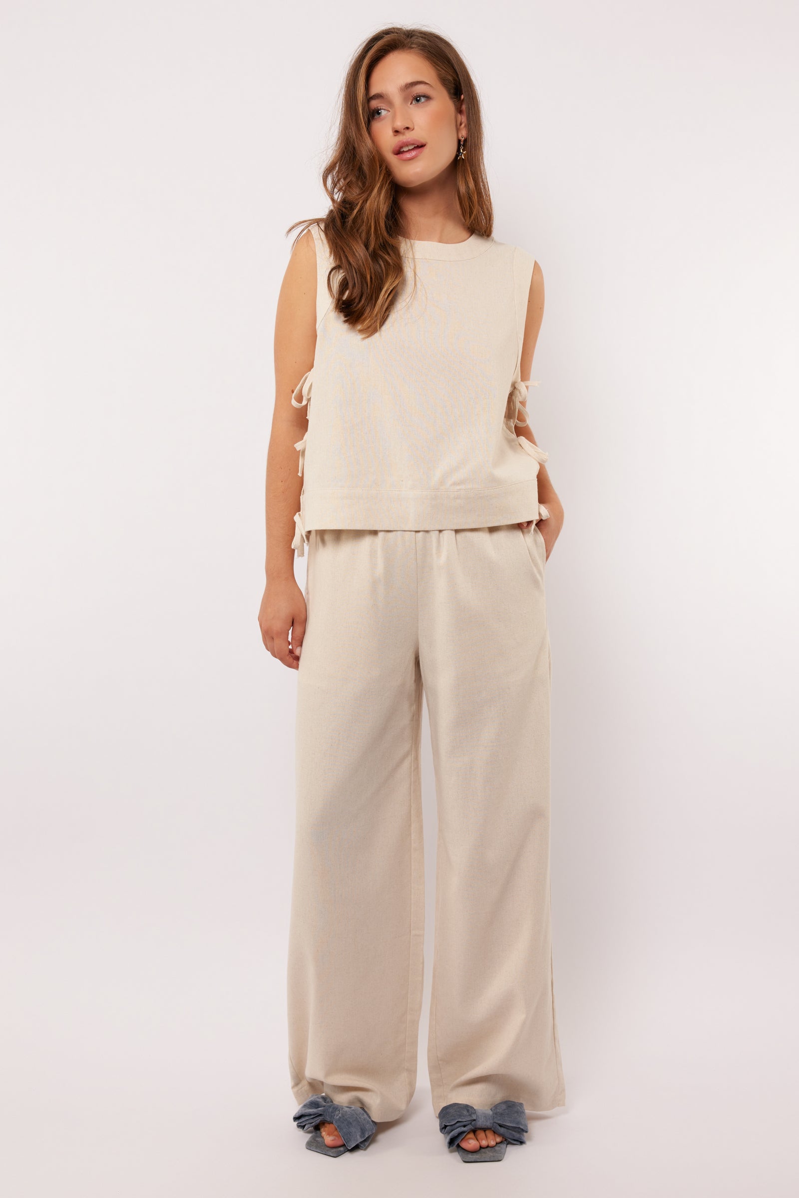 Fluresk broek zandkleur model Kikki pants Sand 25ZFQF14