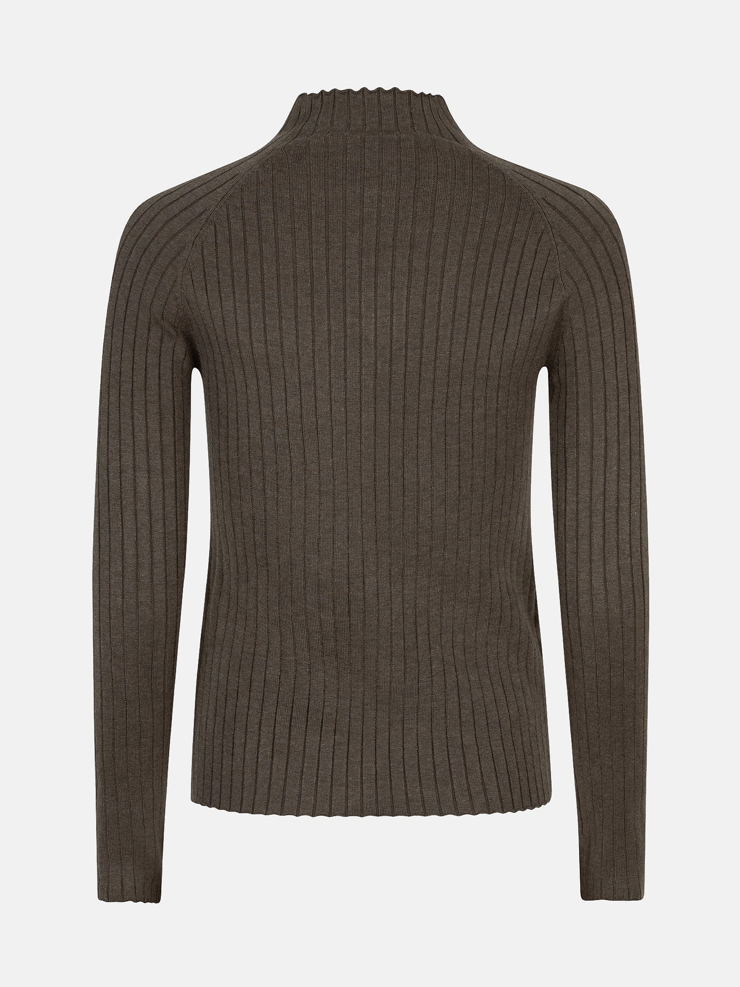 Ydence longsleeve bruin model knitted Top Kit Mud