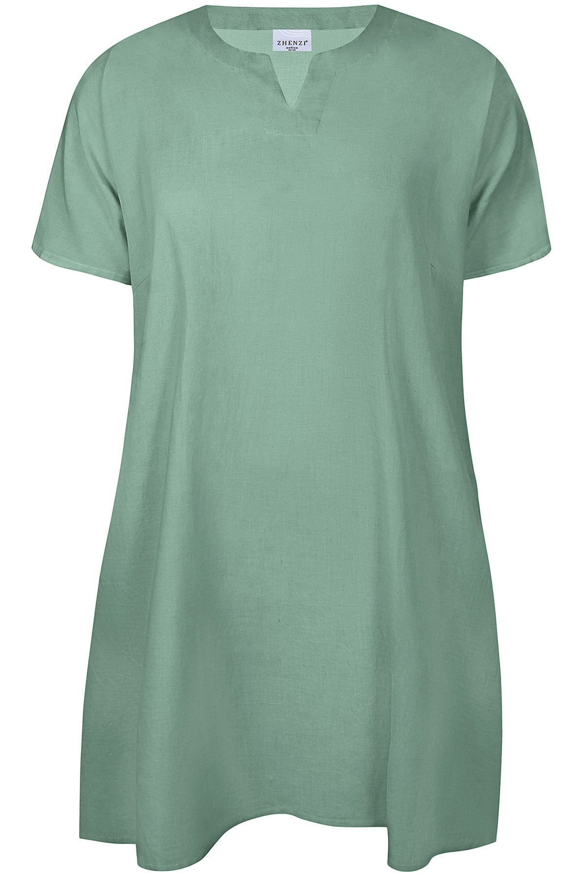 Zhenzi jurk groen model Hyla 1306 cactus green 