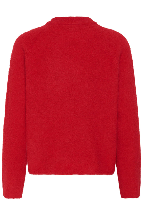 Kaffe trui rood model KAjordan knit pullover crimson