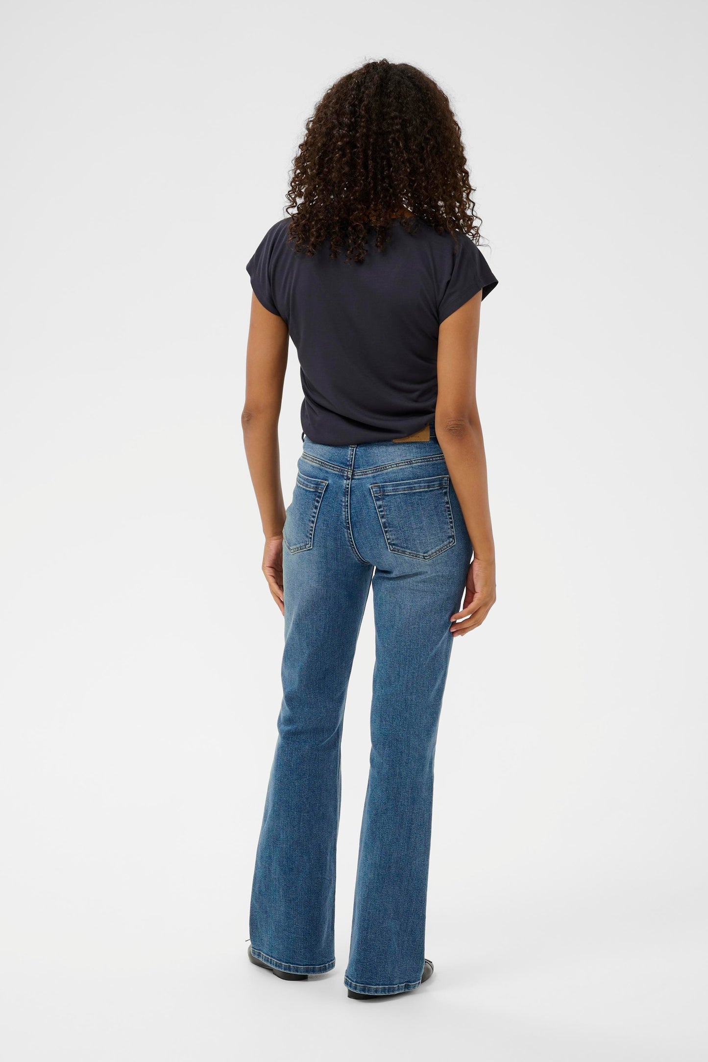 Kaffe jeans medium blue flared fit model KAforest denim