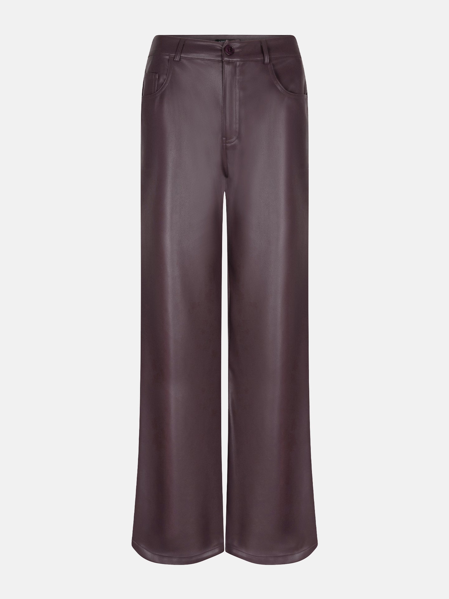 Ydence leather look broek paars bordeaux model Pants Teagan Aubergine