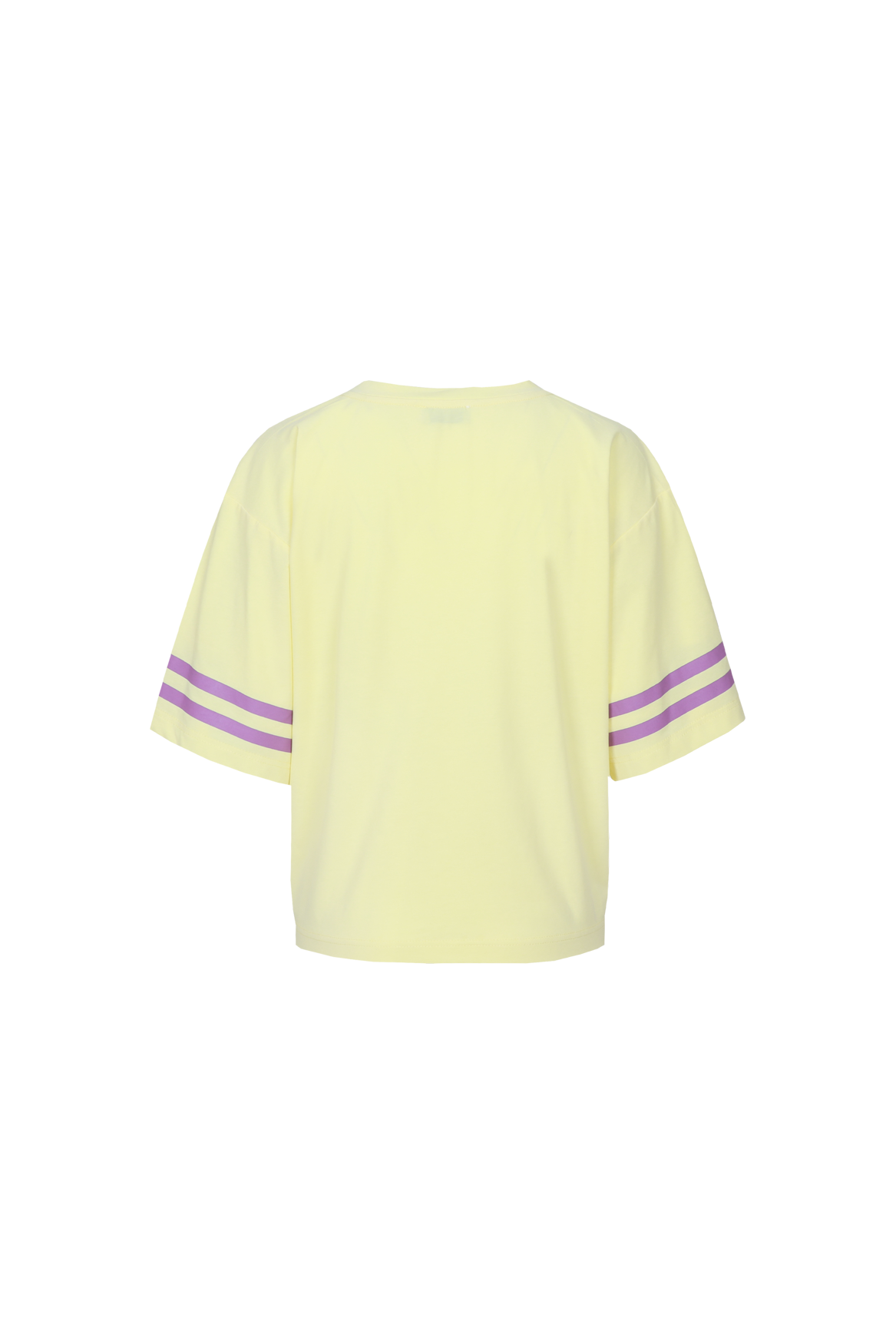 Fluresk geel Yanelis T-shirt citrus met lila details
