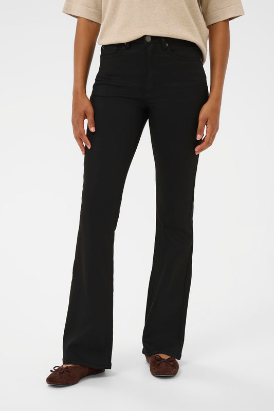 Kaffe jeans zwart flared fit model KAforest black deep