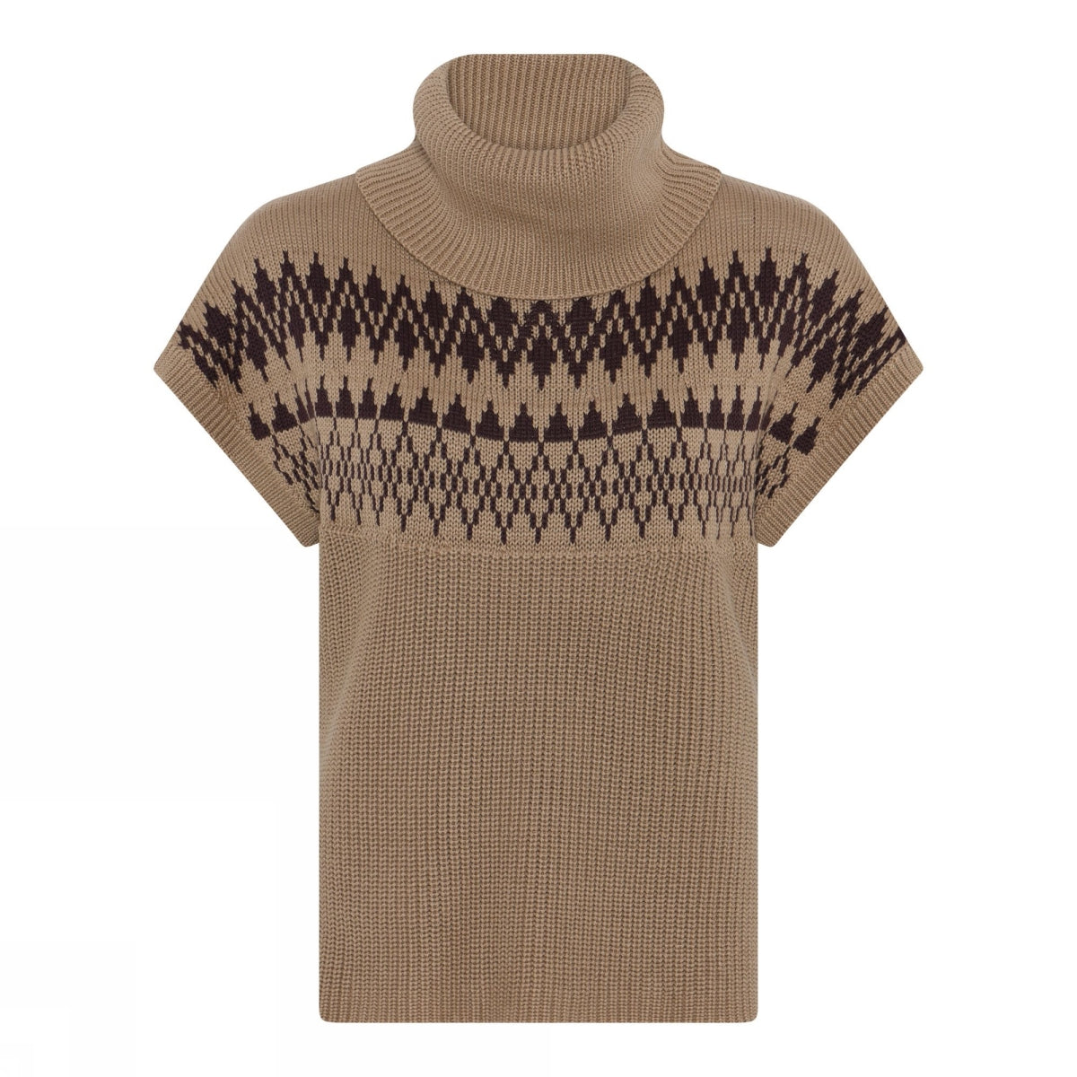 Soulmate spencer zandkleur Noorse print model Josilly beige 