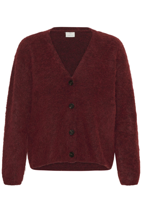 Kaffe vest bordeaux rood KAjordan Knit Cardigan Port Melange Red
