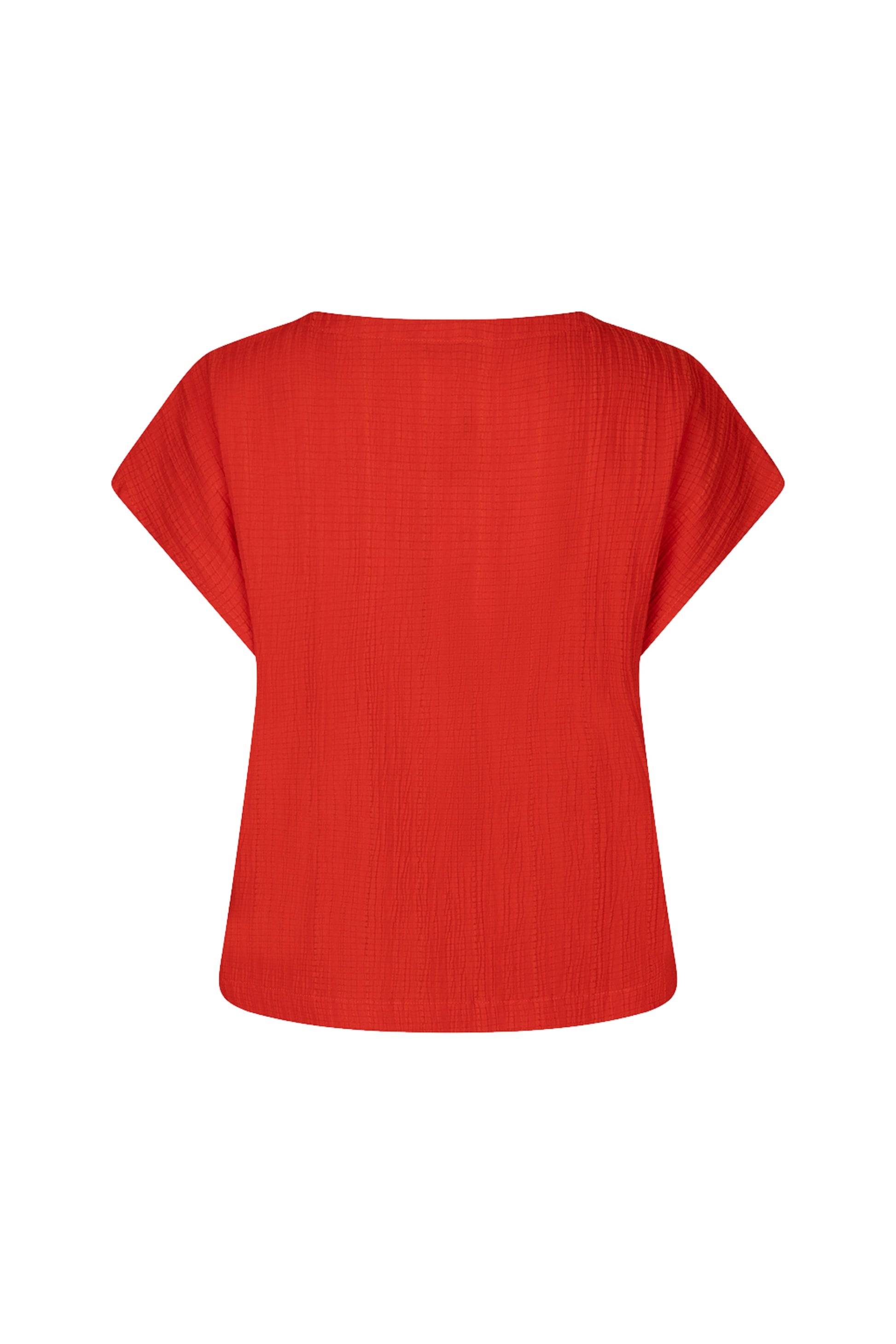 Esqualo blouse rood model Top Fancy Crinkle Red HS26.10234