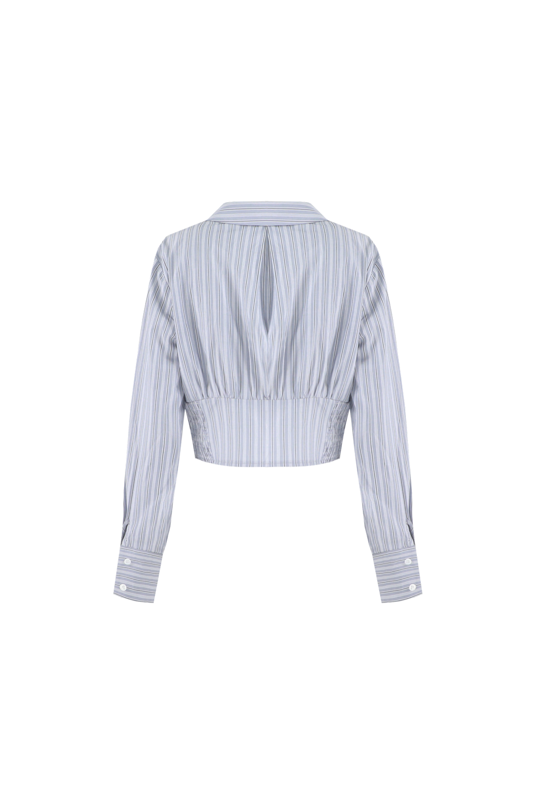 Fluresk blouse pinstripe licht grijs model Nivya blouse light gray