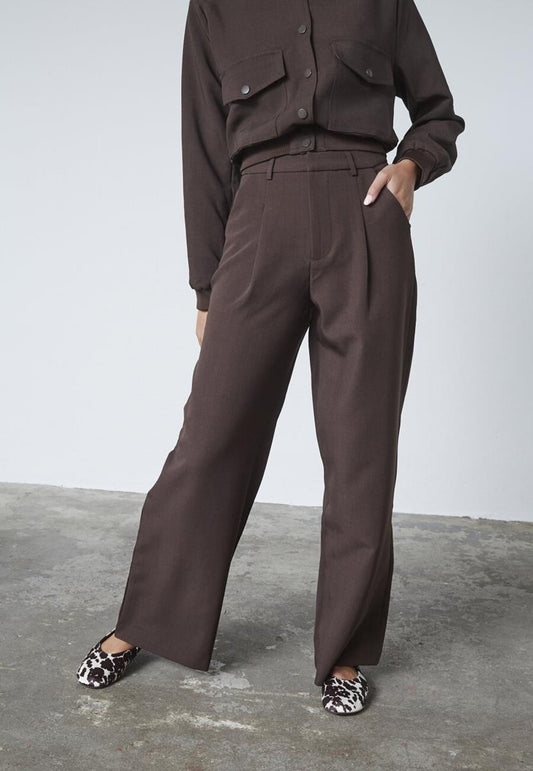 Sisters Point pantalon donker bruin model Great pa dark chocolate 