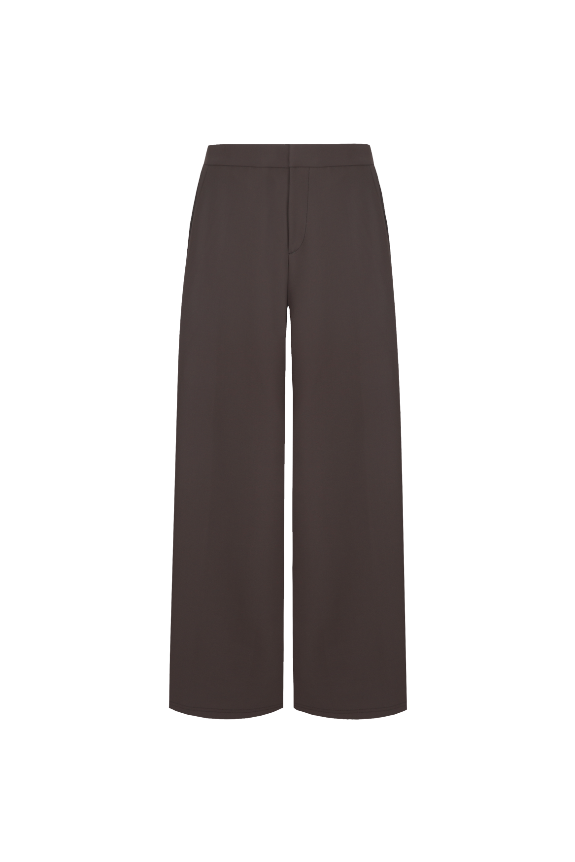 Fluresk bruine travel broek wide leg model Samara pants dark chocolate 