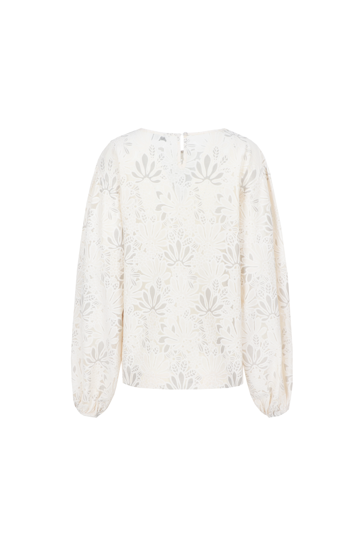 Fluresk creme kanten blouse model Jasmin top offwhite