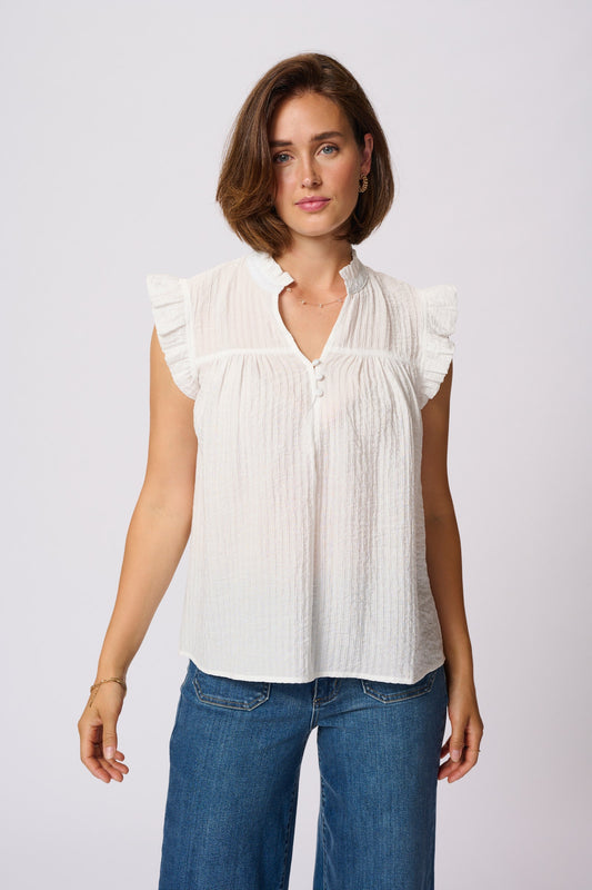 Kaffe top wit model KAliany Blouse offwhite 