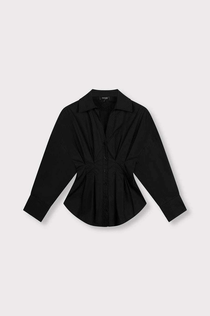 Refined Department blouse zwart model ladies woven oversized fitted GUUSJE
R2609941067